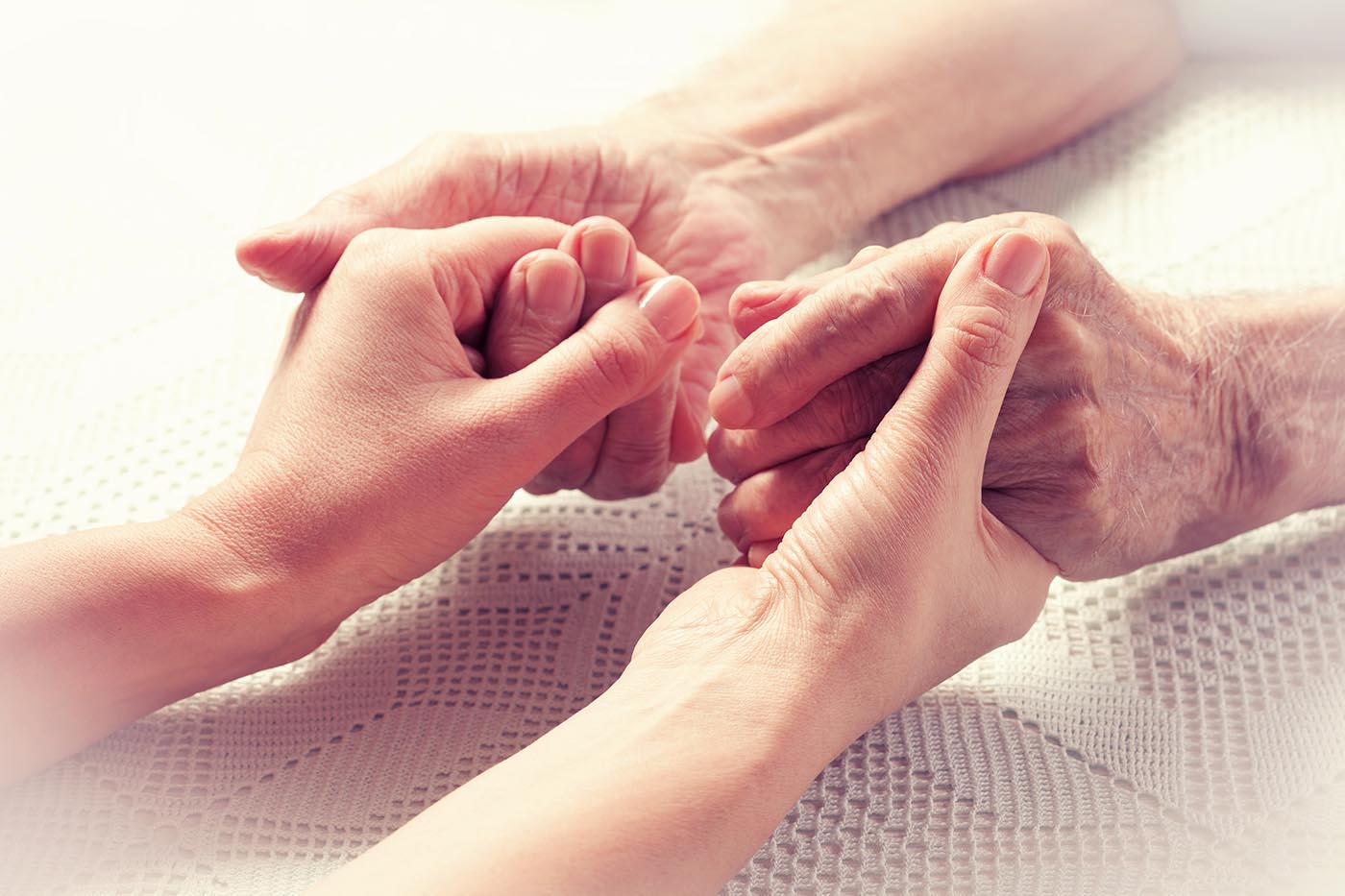 Hands elderly man.